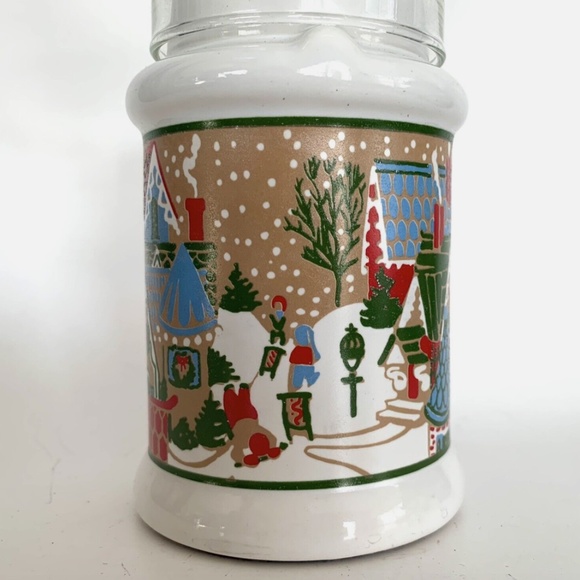 VTG 1982 Colonial Candle of Cape Cod Christmas Hurricane Glass Candle Lamp 11” - Picture 3 of 6